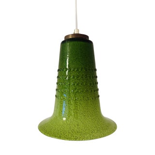 Green Glass Pendant Light, 1960s For Sale