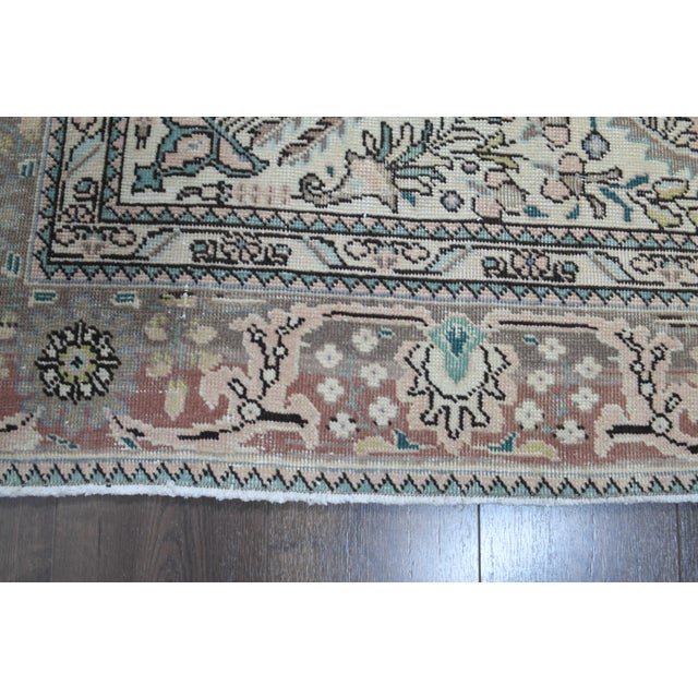 1970s Vintage Persian Handmade Wool Cotton Brown Area Rug For Sale - Image 9 of 11