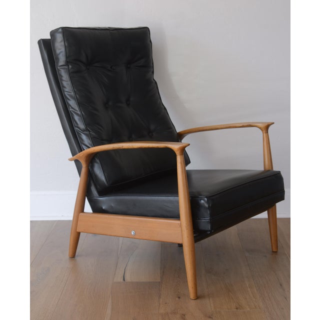 Milo Baughman for Thayer Coggin 1950s MCM Milo Baughman for James Inc Reclining Lounge Chair For Sale - Image 4 of 18
