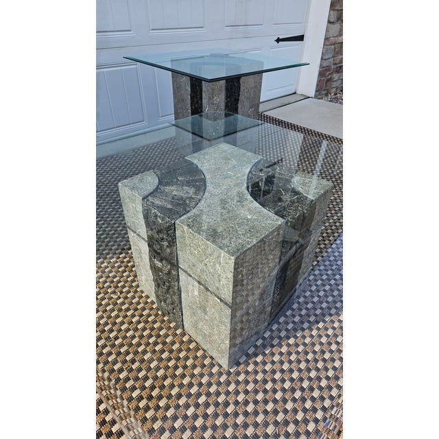 1980s Attributed Maitland-Smith Tessellated StoneTable Set For Sale - Image 6 of 18