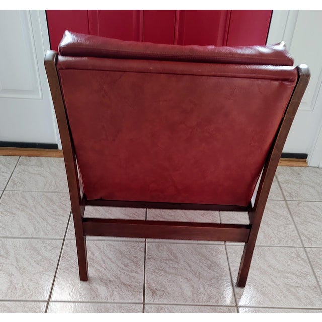 Burgundy 1960s MCM Arm Chair by Patrician Furniture Company For Sale - Image 8 of 12