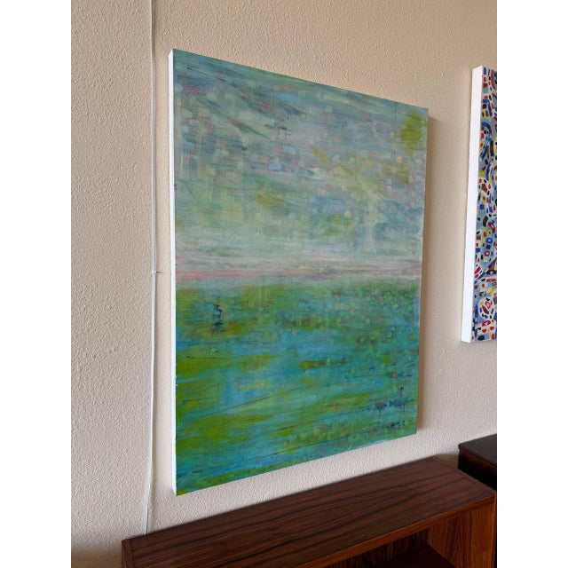 Large Abstract Landscape Painting by Gavin Mc Groggan – Original Signed Acrylic on Canvas, 30” X 40” For Sale In Los Angeles - Image 6 of 10