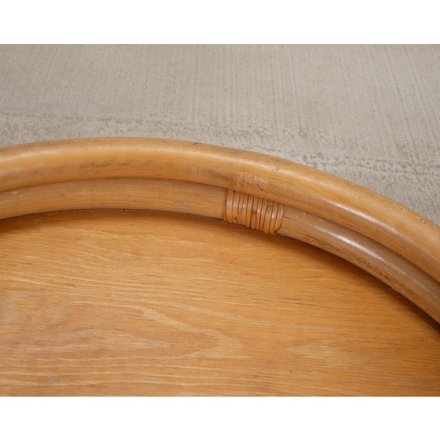 Mid-Century 7 Strand Paul Frankl Style Stacked Rattan Ottoman For Sale - Image 15 of 18