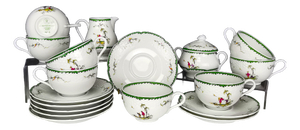 Si Kiang Tea or Coffee Service from Raynaud Limoges, 1970s, Set of 18