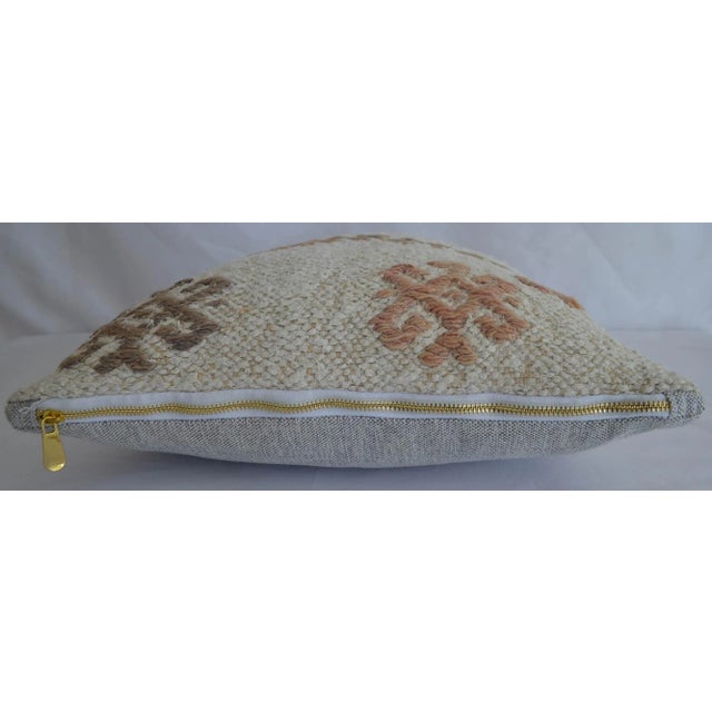 Dimensions: 16" x 16" Material : Hemp on hemp. Made from antique Turkish hemp rug. Back side high quality cotton fabric....