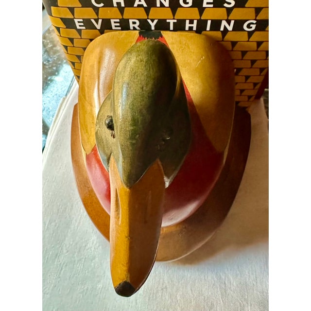 Vintage Wooden Duck Bookends For Sale - Image 4 of 10