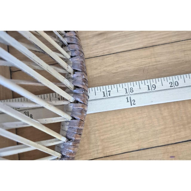 Vintage Hand Woven Wicker Plant Stand Tall Pedastal 1970's Boho Cottage For Sale - Image 11 of 11