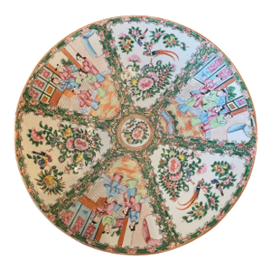 Mid 19th Century Porcelain Rose Medallion Charger