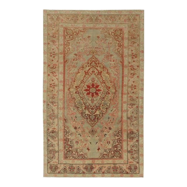 Vintage Oushak Area Rug, 4'2 X 6'11 For Sale