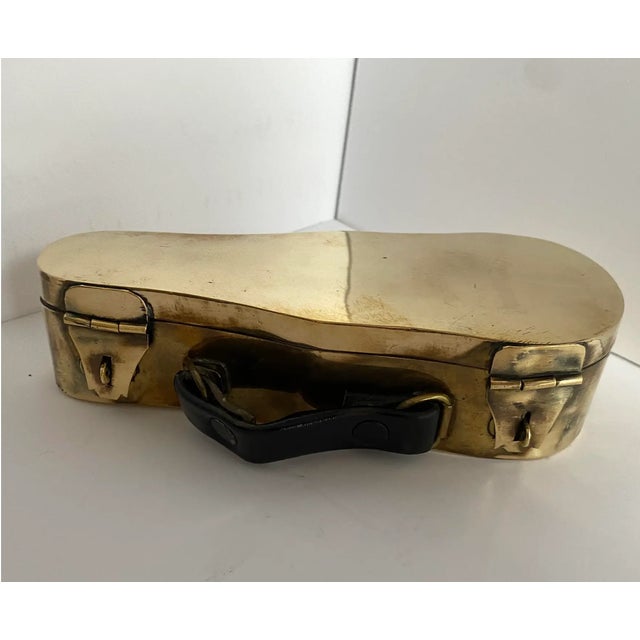 Vintage Brass Box in the Shape of a Violin Case For Sale - Image 4 of 7
