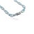 Timeless 16 Inches Wedding Necklace With Oval and Baguette Cut Blue Topaz For Sale - Image 6 of 10