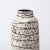 Mid-Century Modernist White and Earth Toned Horizontally Striated Ceramic Vase For Sale - Image 12 of 13