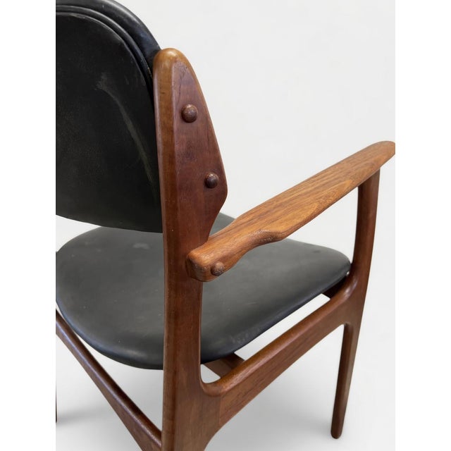 Wood Rosewood Model 50 Captain's Chair by Erik Buch for Oddense Maskinsnedkeri / O.D. Møbler, 1960s For Sale - Image 7 of 10