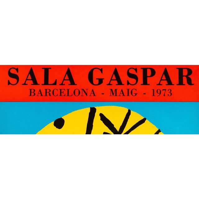 Modern Joan Miro, Galeria Gaspar, 1973, Original Signed Lithograph For Sale - Image 3 of 5
