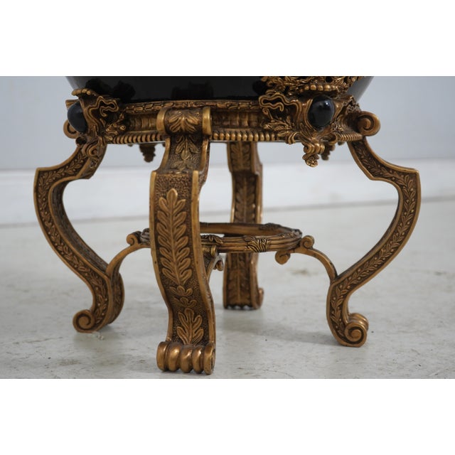 French Empire Style Bronze Mounted Porcelain Jardiniere For Sale - Image 11 of 12