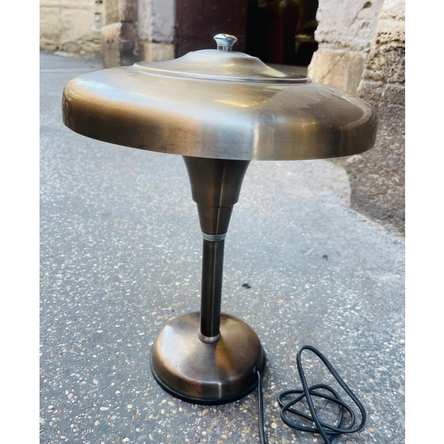Brown Ministerial Table Lamp, 1940s For Sale - Image 8 of 8