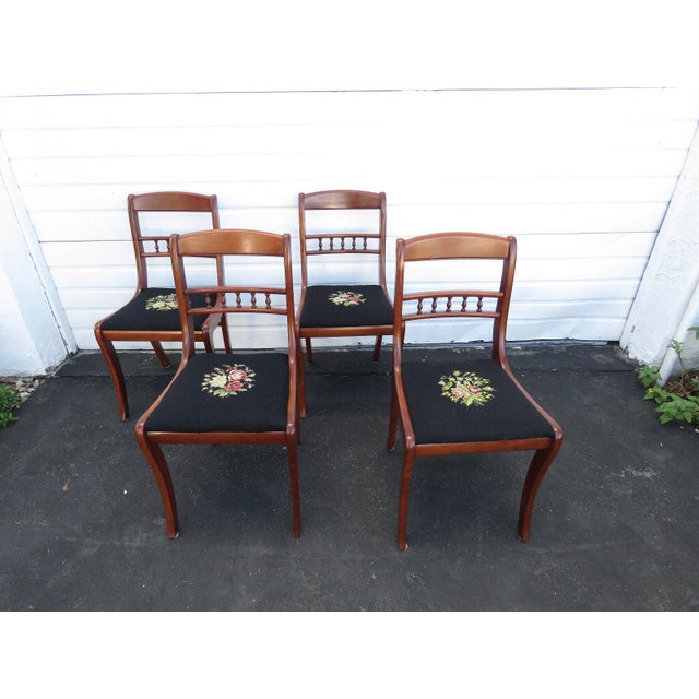Cherry Set of 6 Dining Room Chairs by Tell City Chair Company Chairish