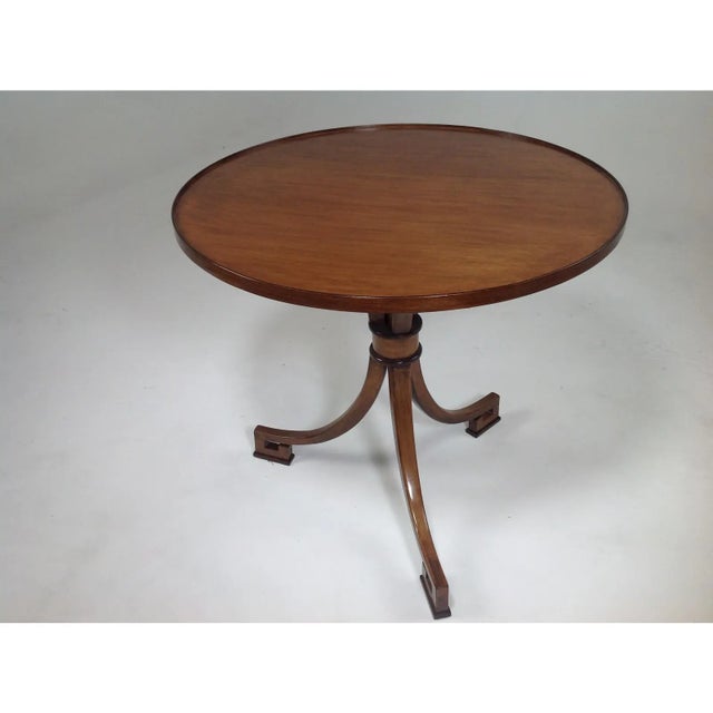 Mid Century Walnut Klismos End Table For Sale - Image 4 of 4