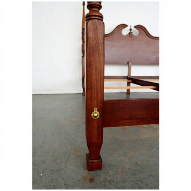 Vintage Drexel 18th Century Classics Queen Poster Bed For Sale - Image 9 of 11