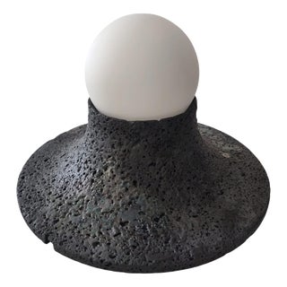 Basalte Glazed Lava Stone Wall Lamp by Clemence Birot For Sale