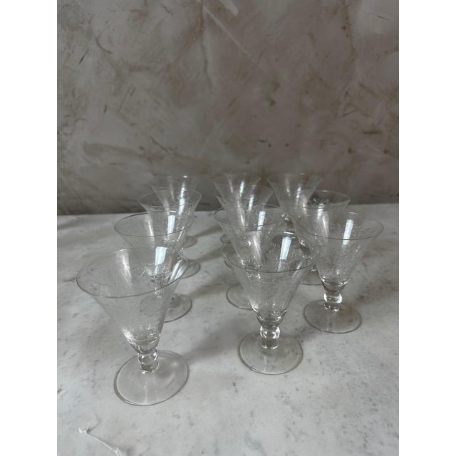 Vintage Crystal Glasses, 1940s, Set of 43 For Sale - Image 8 of 18