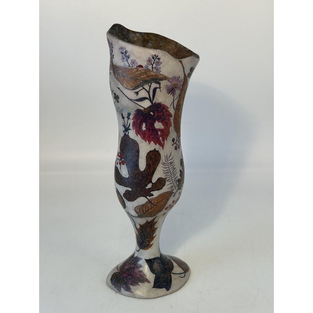 Vase by Pietro Melandri, signed P. Melandri under the base, produced around the 1950s in Faenza, original decoration with...