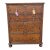 Late 19th Century Handsome Georgian Oak 4 Drawer Chest on Bun Feet With Decorative Molding Accents For Sale