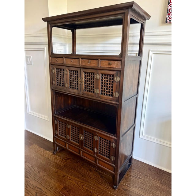 Rare Large Antique Four-Level Korean Scholar Bookcase with COA For Sale - Image 15 of 15