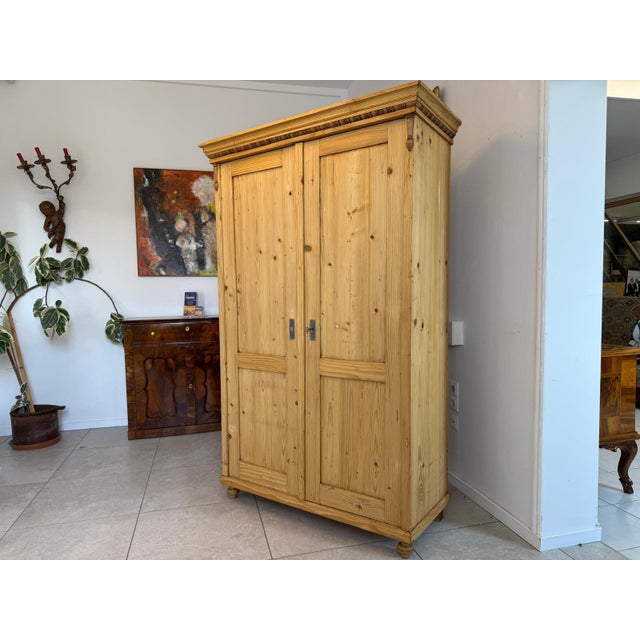 Gründerzeit Farmhouse Cabinet in Natural Wood For Sale - Image 5 of 9