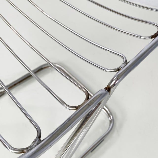 Italian Modern Chairs in Chromed Steel Rods, 1970s, Set of 6 For Sale - Image 12 of 18