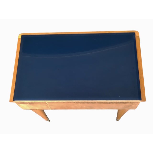 Brown Burl Wood Bedside Tables with Glass Tops by Vittorio Dassi, Italy, 1950s, Set of 2 For Sale - Image 8 of 9