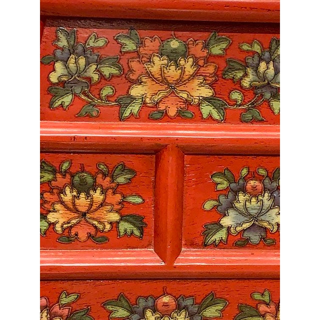 Chinese 1980s Tibetan Barber Stool With Drawers For Sale - Image 3 of 7