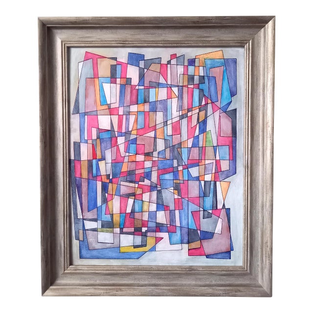 "Abstract 1" Contemporary English Abstract Painting by Christopher Barrow For Sale