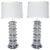 Frosted and Clear Acrylic Table Lamps - a Pair For Sale