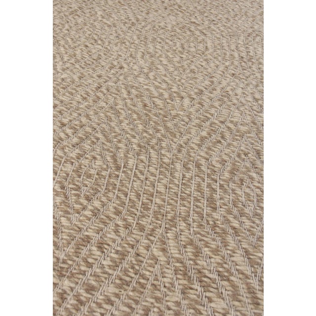 Sanz Flatweave Wool Beige Rug - 8'x10' For Sale - Image 4 of 5