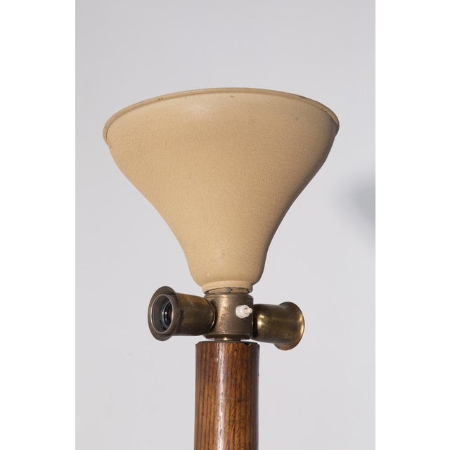 Italian Art Deco Three-Light Rope Ornament Floor Lamp, 1940 For Sale - Image 6 of 8