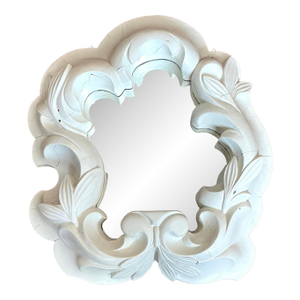 Vintage Plaster Molded Mirror After Serge Roche