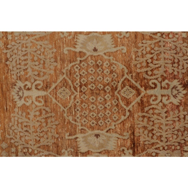 Rug & Kilim’s Classic Oushak Style Rug in Beige-Brown Floral Pattern For Sale In New York - Image 6 of 8