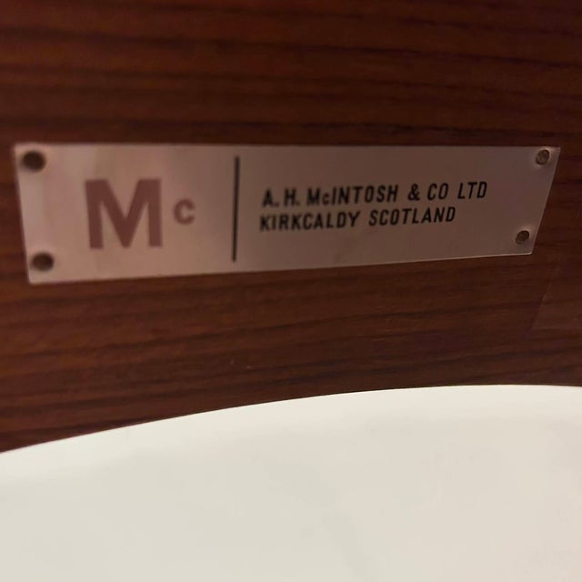 Wood A.h. McIntosh Round Teak & Glass Coffee Table For Sale - Image 7 of 8