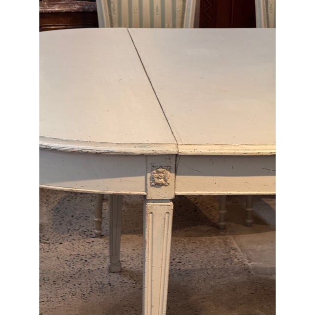 Late 19th Century Late 19th Century Swedish Painted Extension Dining Table For Sale - Image 5 of 11