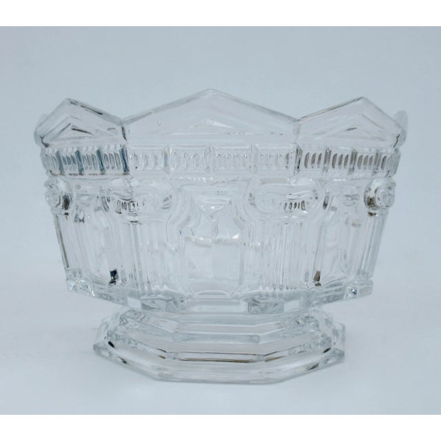 C.1950's: Vintage and wonderfully, iconic, is this leaded crystal, stepped tiered center, and/or serving bowl, emblazoned...