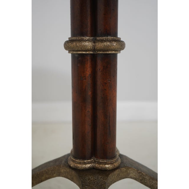 Theodore Alexander Round Iron Base Lamp Table For Sale - Image 11 of 12