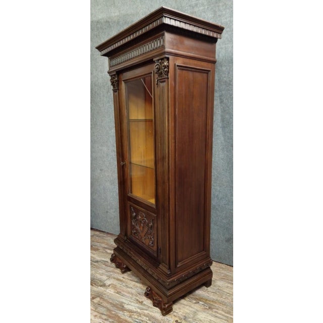 Antique Renaissance-Style Display Cabinet in Carved Wood, 1800s For Sale - Image 10 of 12
