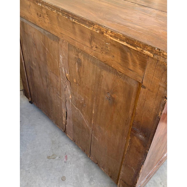 Genuine 19th century French Louis Philippe commode in book-matched burl walnut over solid pine. Characteristic doucine...
