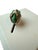 Green Brutalist Sterling Panetta Faux Jade Ring For Sale - Image 8 of 9