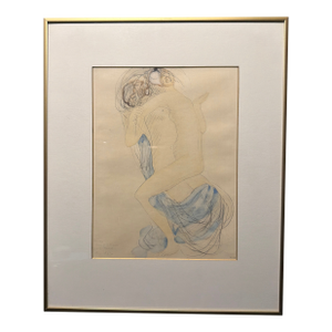 Mid 20th Century Out of Print Framed Auguste Rodin "Two Woman Embracing" Jacomet Reproduction