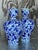 Late 20th Century Vintage Asian Blue and White Leaves Vases - A Pair For Sale - Image 5 of 8