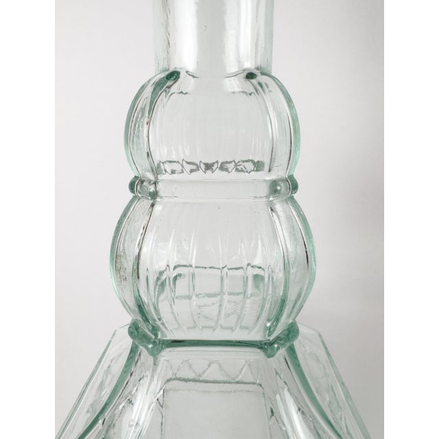 Antique French Mold-Blown Glass Liquor Fountain With Wooden Spigot, Circa 1900 For Sale - Image 17 of 18