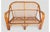 Vintage Brown Rattan Loveseat For Sale - Image 6 of 9