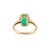 Early 21st Century Ladies 14k Yellow Gold 4.36ctw Gia Colombian Green Emerald Cocktail Ring, Size 9 For Sale - Image 5 of 10